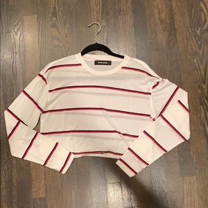 reformation white long sleeve shirt